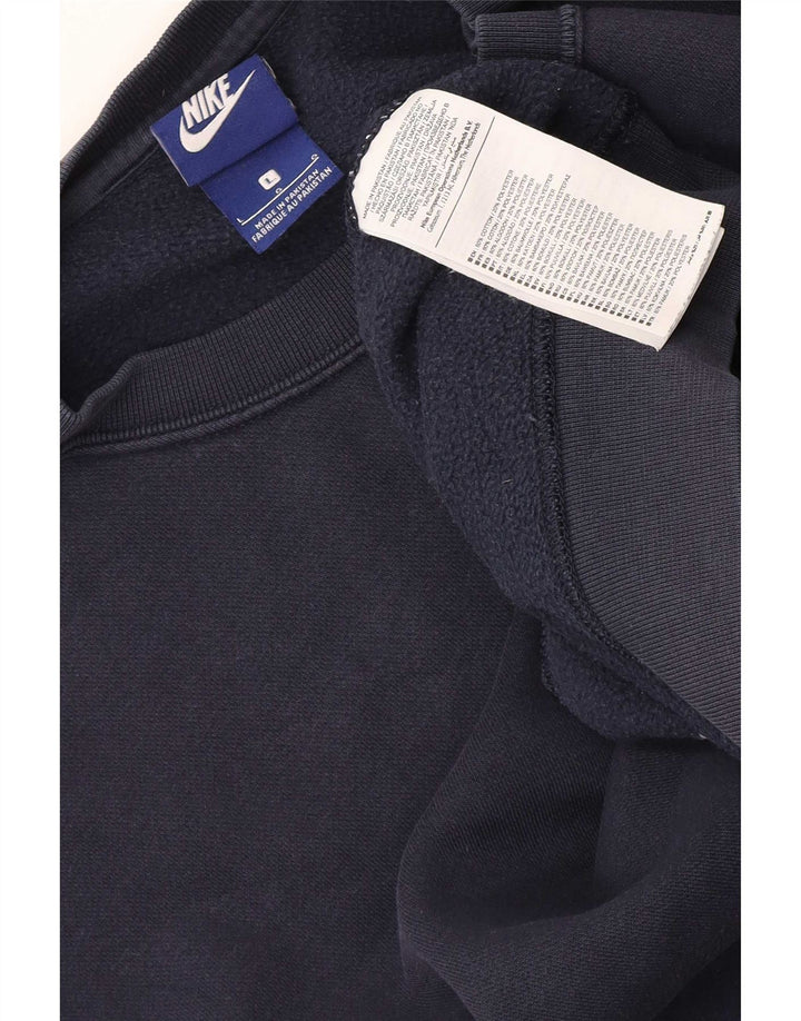 Nike Sweat-shirt pour homme en coton bleu marine Taille L