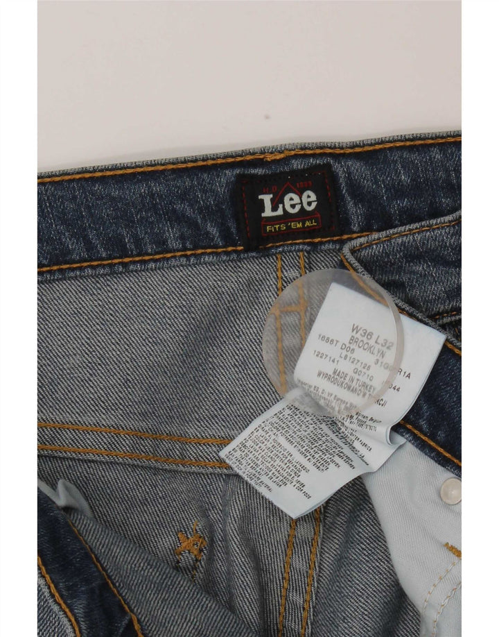 Lee Jean Droit Brooklyn Homme W36 L32 Bleu Coton