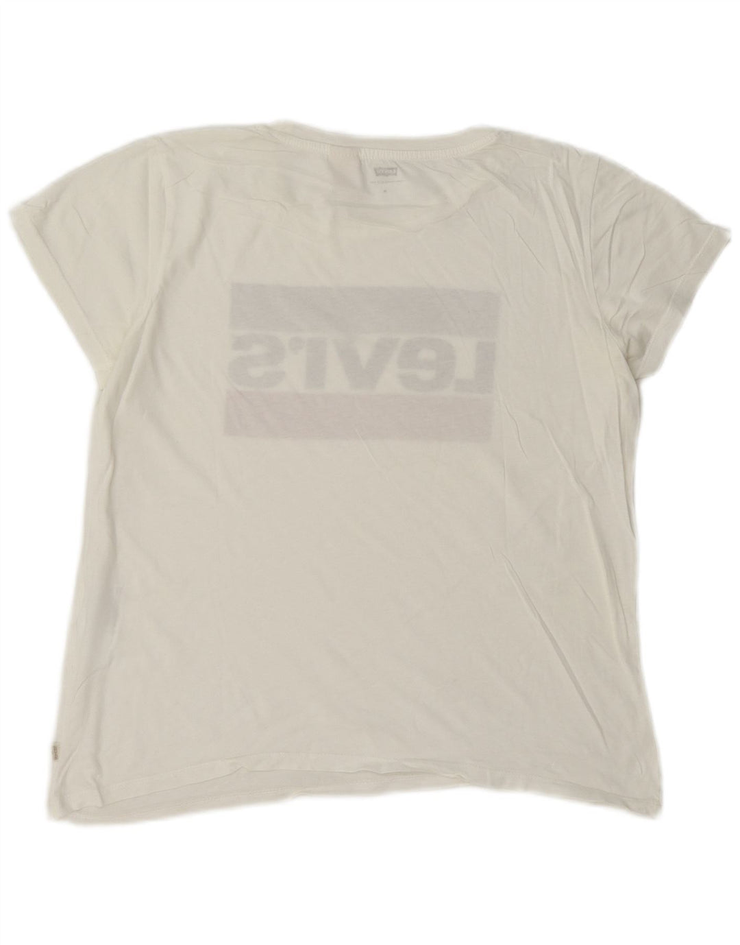 Levi's T-Shirt Graphique Femme UK 14 Blanc Moyen