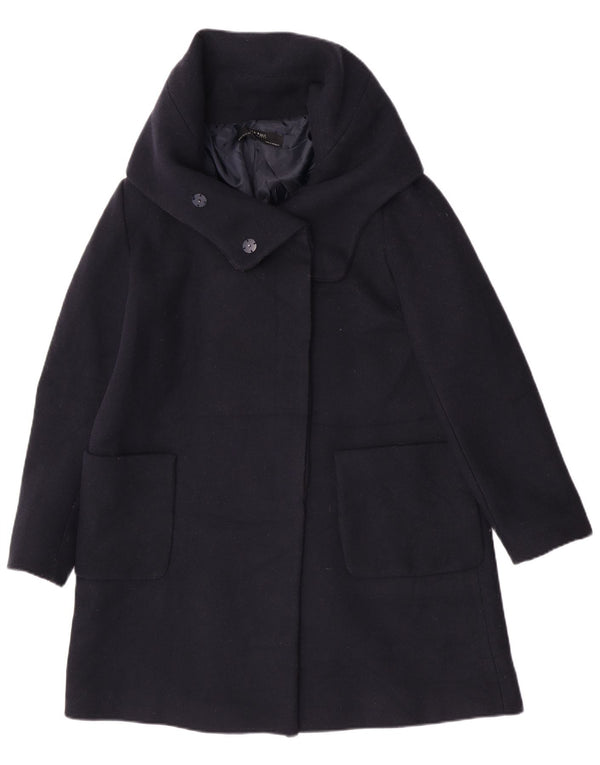 Zara Femme Pardessus UK 18 XL Bleu Marine Acrylique