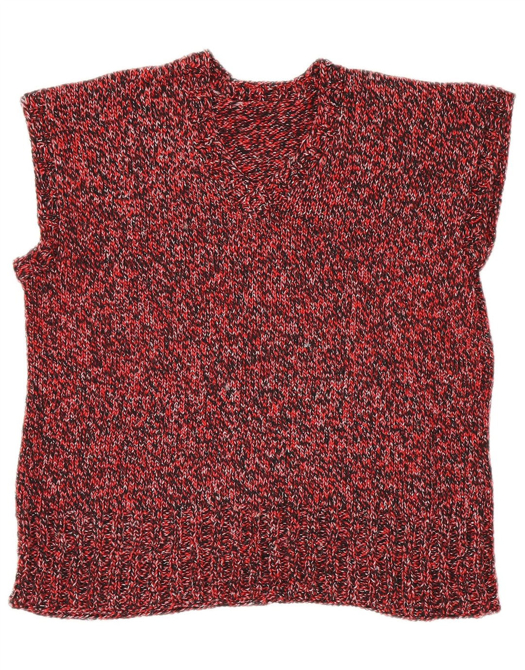 vintage Womens Vest Tank Top UK 18 XL Rouge Moucheté