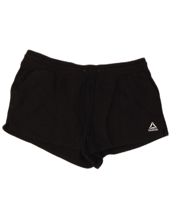 Reebok Short de sport pour femme UK 20 2XL Noir Coton