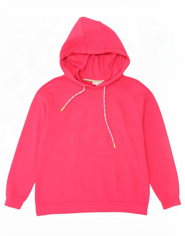 Street One Pull à capuche graphique pour femme UK 12 Rose moyen Polyester