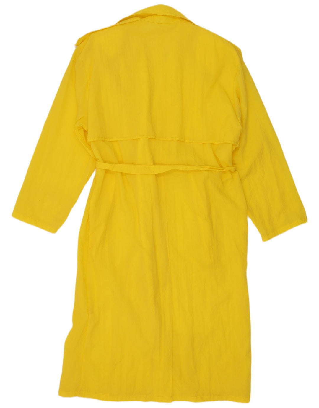 vintage Femme Trench Coat UK 14 Jaune Moyen