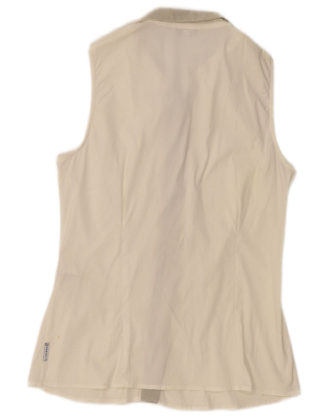 Armani Jeans Chemisier sans manches pour femme EU 42 Medium Blanc rayé