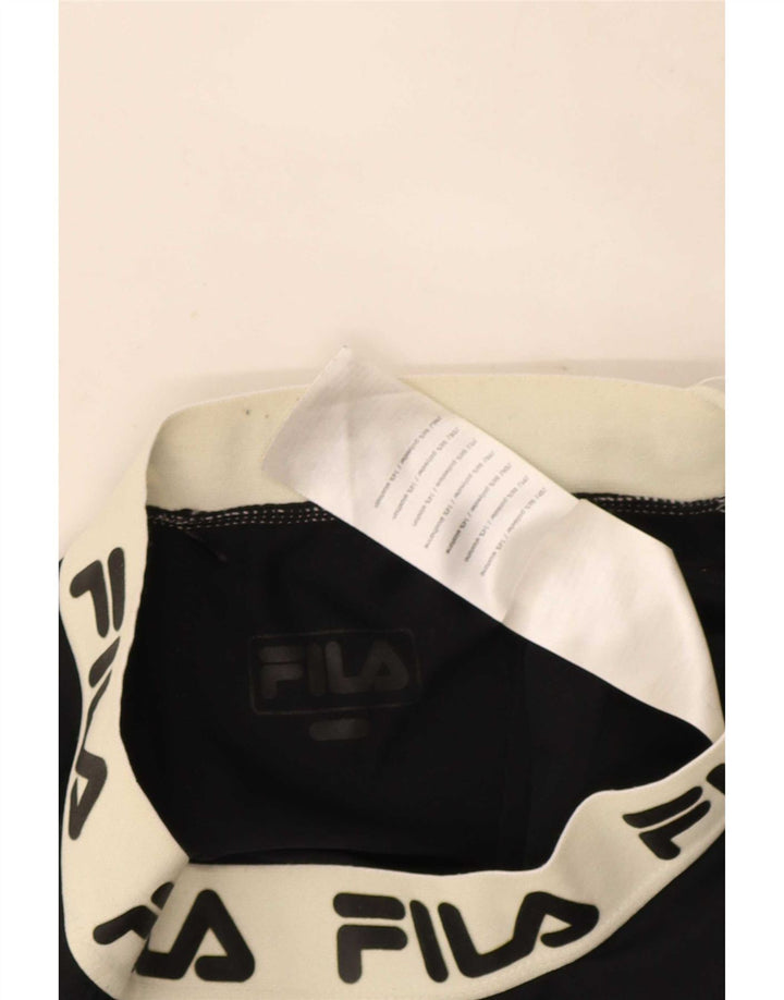 Fila Leggings graphiques pour femmes UK 4 XS Polyester color block noir