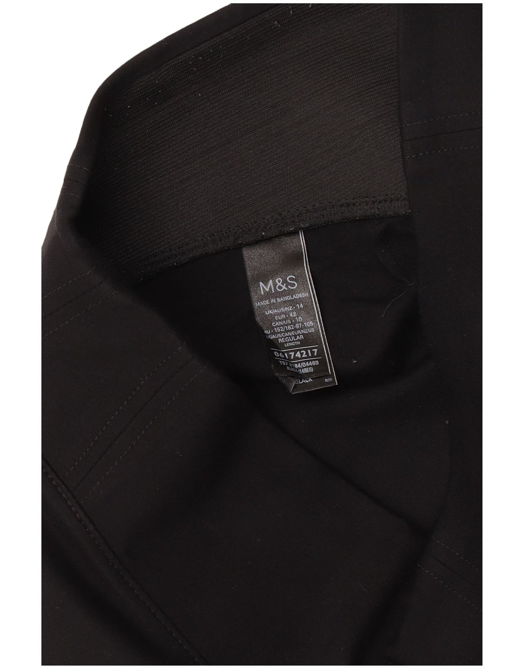 Marks & Spencer Leggings Femme UK 14 Large Noir Viscose
