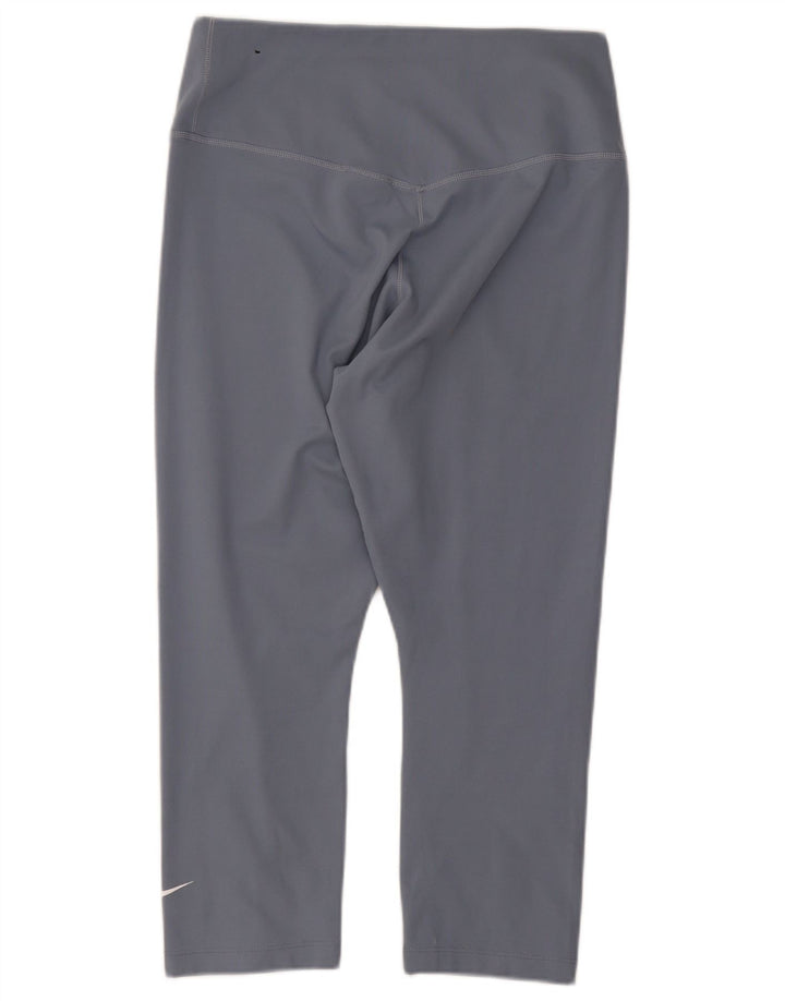 Nike Legging Capri Dri Fit pour femme UK 8 Petit Gris