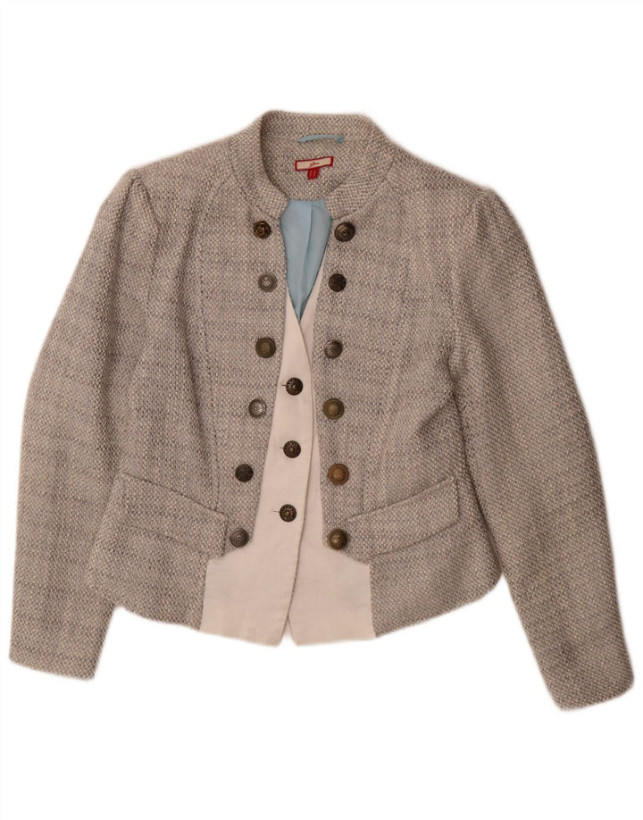 Joe Browns Veste blazer à 3 boutons pour femme UK 14 Gris moyen Acrylique