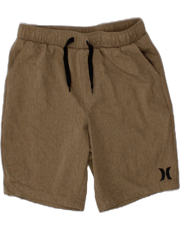 HURLEY Boys Sport Shorts 8-9 Years Small Brown Polyester Vintage Hurley and Second-Hand Hurley from Messina Hembry 