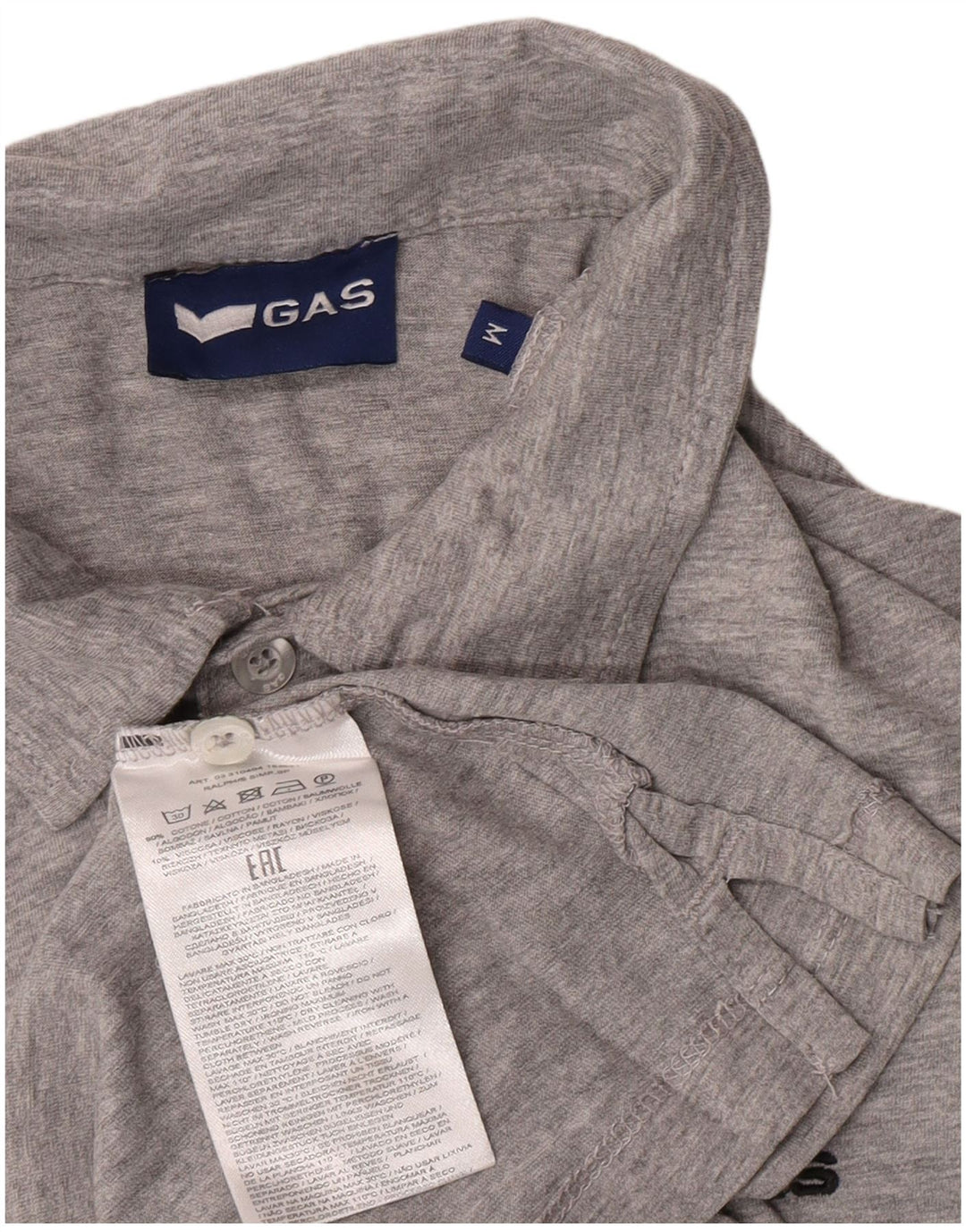 Gas Polo Homme Gris Moyen Coton
