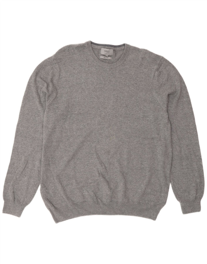 Marks & Spencer Pull à col rond pour homme XL Gris