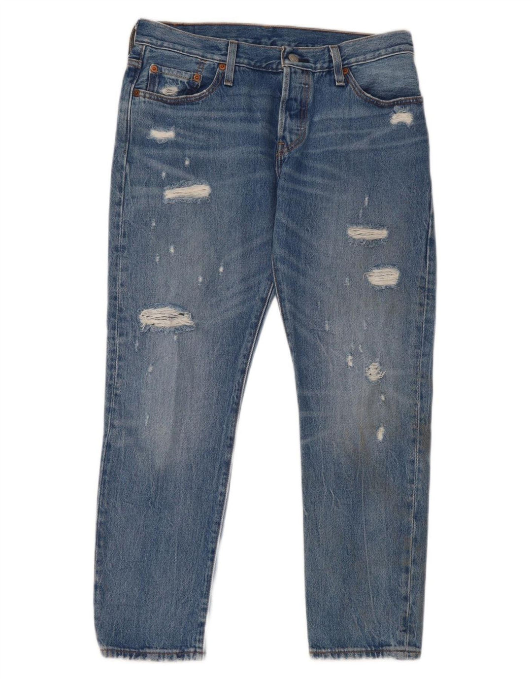 Levi's Jean Droit 501 Femme Bleu W28 L32 Coton Bleu