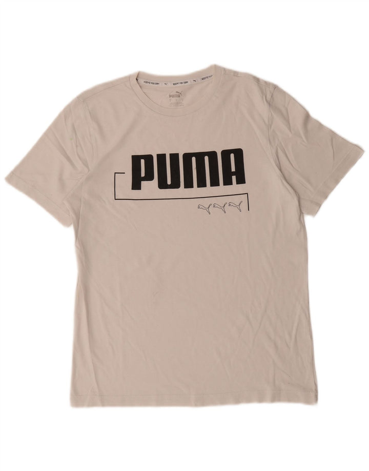 Puma T-Shirt Graphique Homme Petit Blanc Coton
