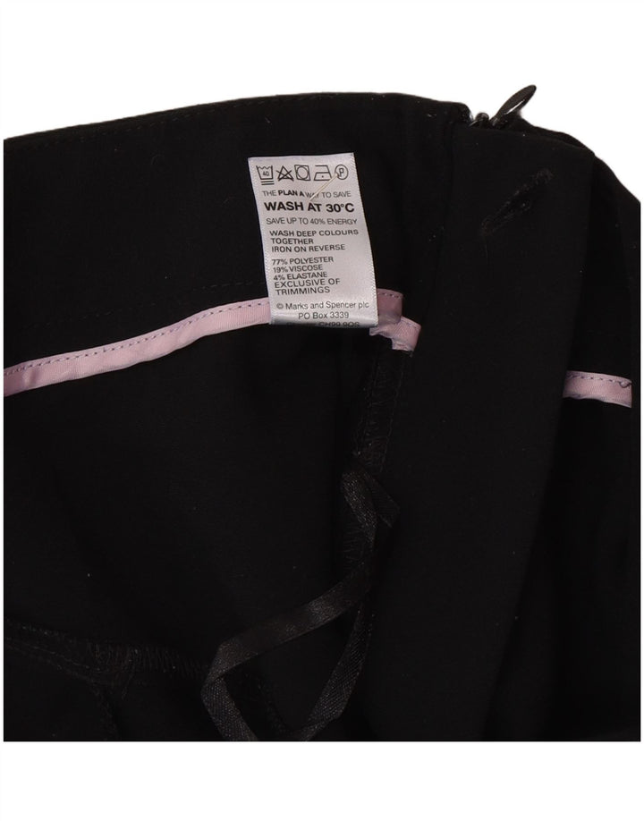 Marks & Spencer Jupe trapèze pour femme UK 14 Large W32 Noir Polyester