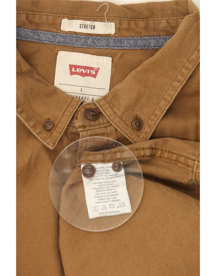 Levi's Chemise Stretch Homme Beige Coton