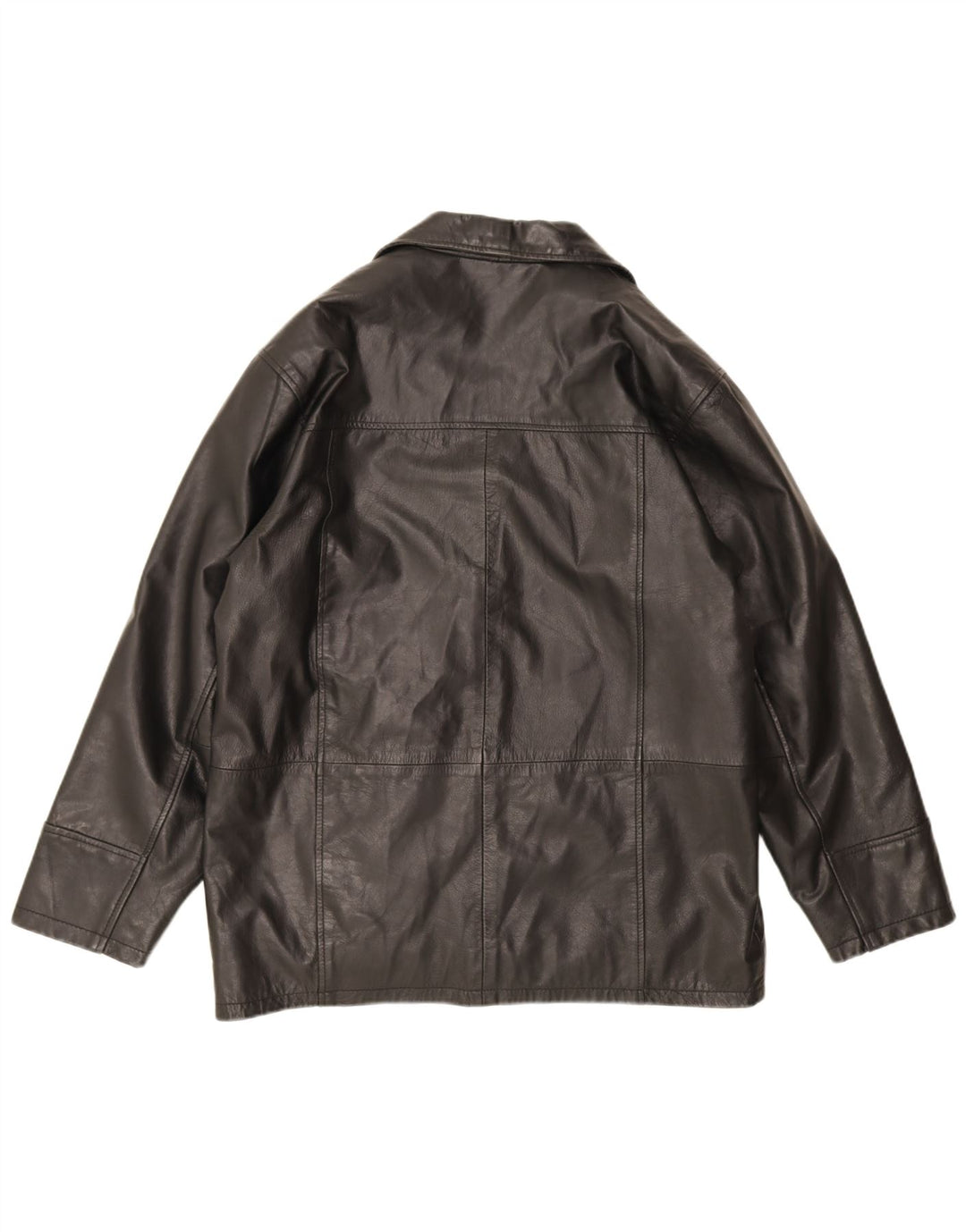 veste en cuir homme vintage UK 40 Grand Noir