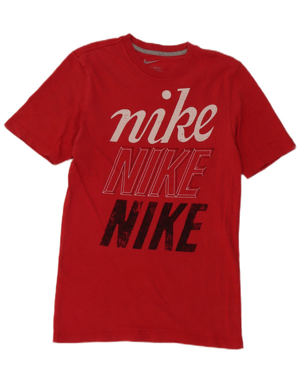 Nike T-shirt graphique coupe standard pour homme, petit, rouge