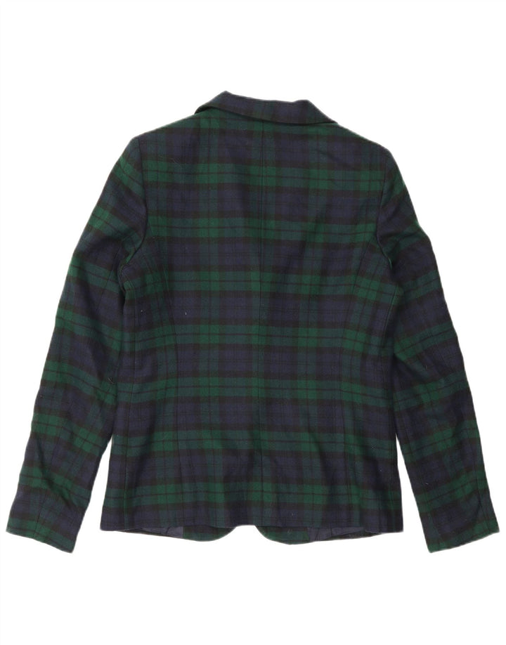 Paio Crippa Veste Blazer 2 Boutons Femme IT 44 Vert Moyen à Carreaux Laine Vierge