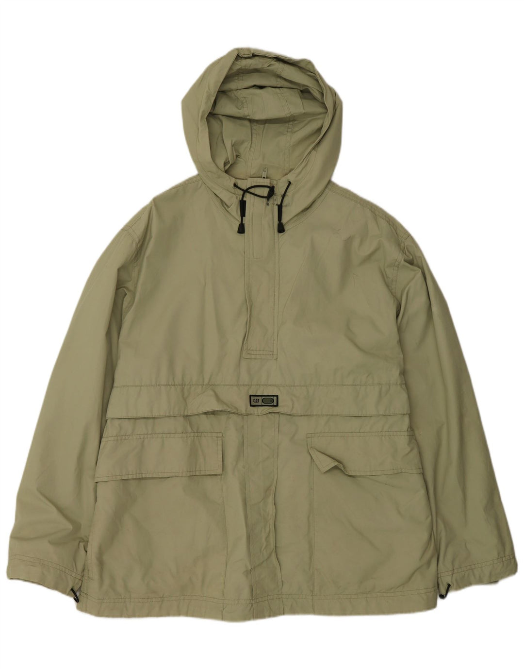 CAT Veste Anorak à capuche pour homme UK 40 Large Kaki Coton