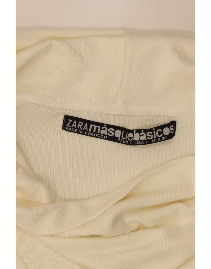 Zara Robe droite pour femme UK 14 Large Blanc cassé