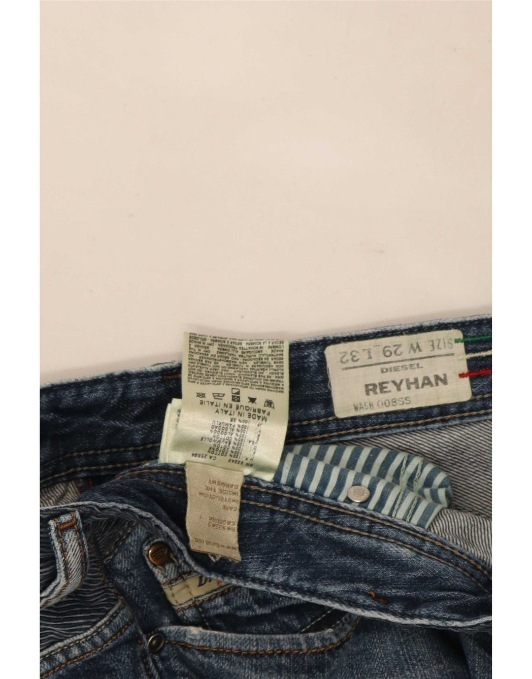 Diesel Jean Bootcut Reyhan Homme W29 L32 Bleu Marine Coton