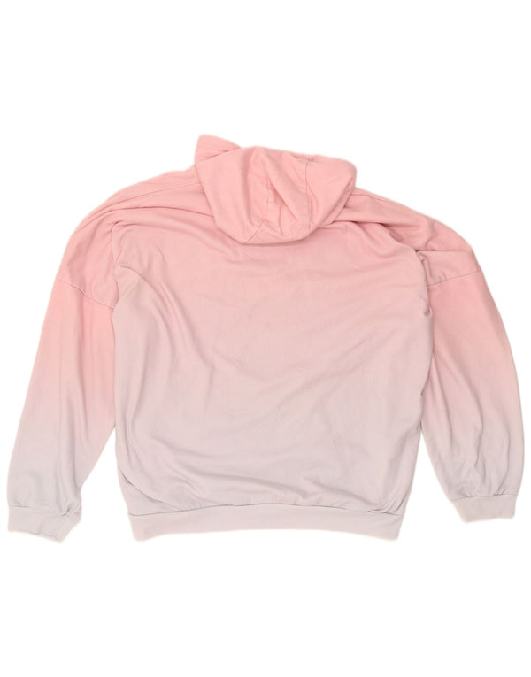 Ellesse Pull à capuche surdimensionné graphique pour femme UK 16 Large Rose Tie Dye