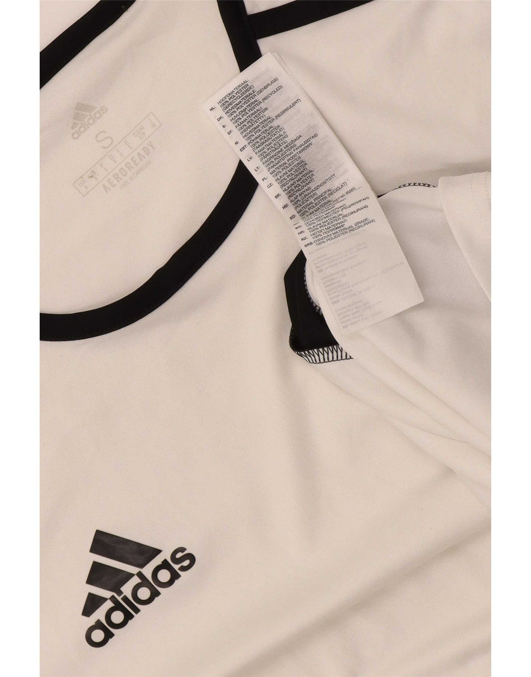 Adidas Hommes Aeroready T-Shirt Haut Petit Blanc Colorblock Polyester
