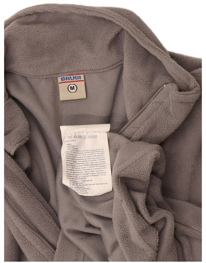 Brugi Pull polaire à col zippé pour femme UK 14 Gris moyen Polyester