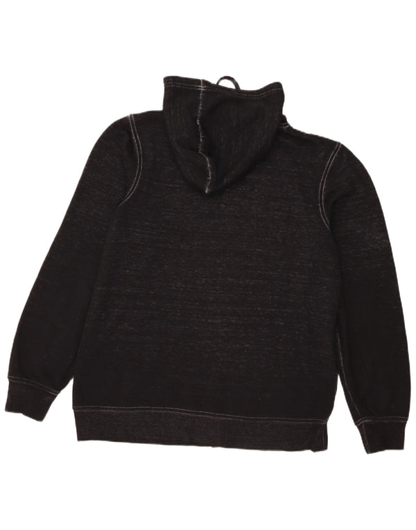 Hard Rock Cafe Pull à capuche zippé graphique pour homme en coton noir moyen
