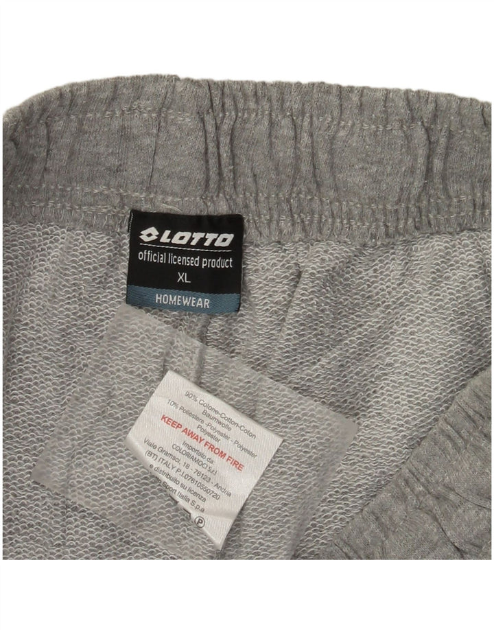 Lotto Short de Sport Homme XL Gris Coton
