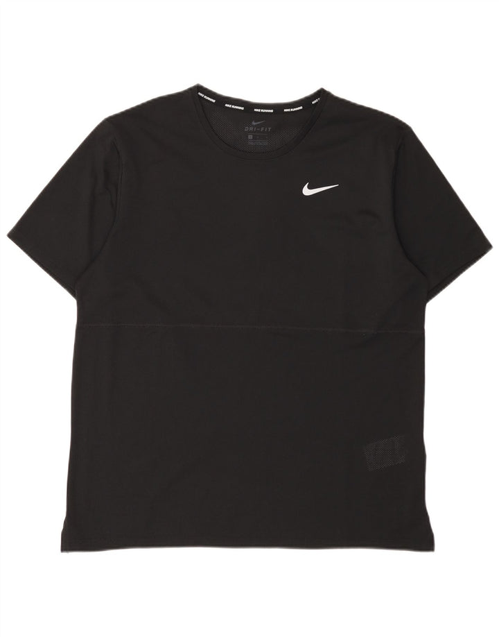 Nike Hommes Dri Fit T-Shirt Haut Large Noir Polyester