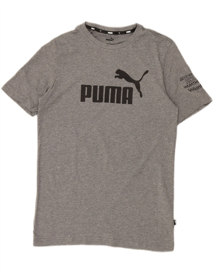 Puma T-Shirt Graphique Homme Petit Gris Coton