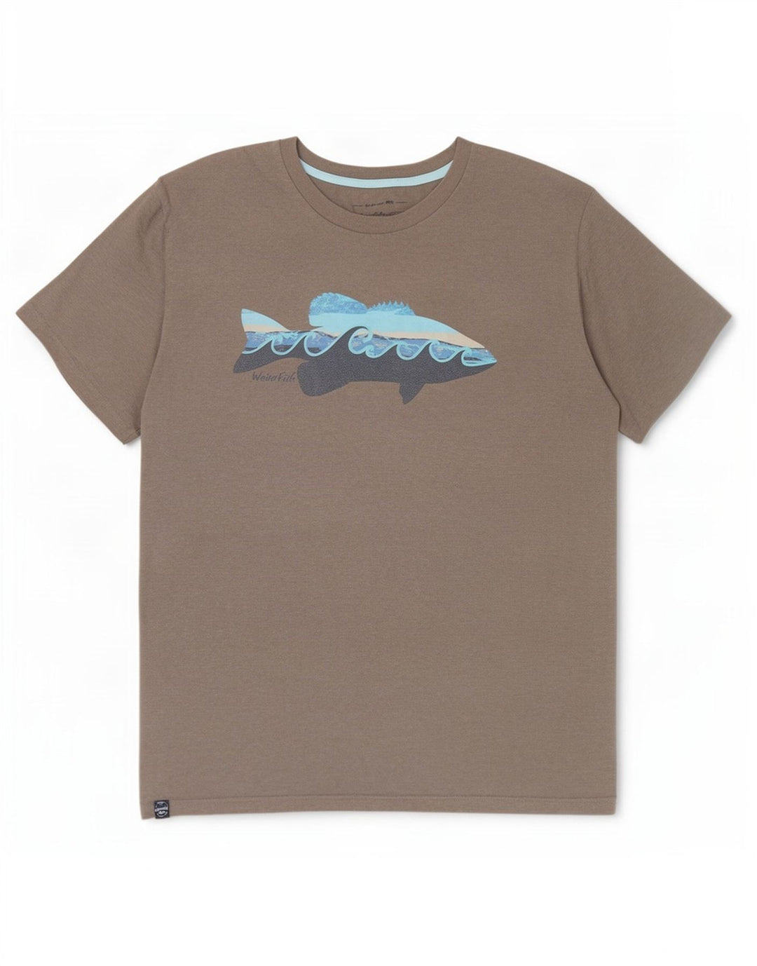 Weird Fish T-Shirt graphique homme haut 3XL gris coton