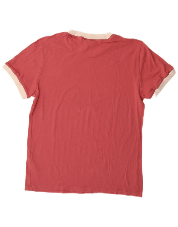 Adidas T-shirt surdimensionné pour femme UK 6 XS Rouge Colourblock Coton