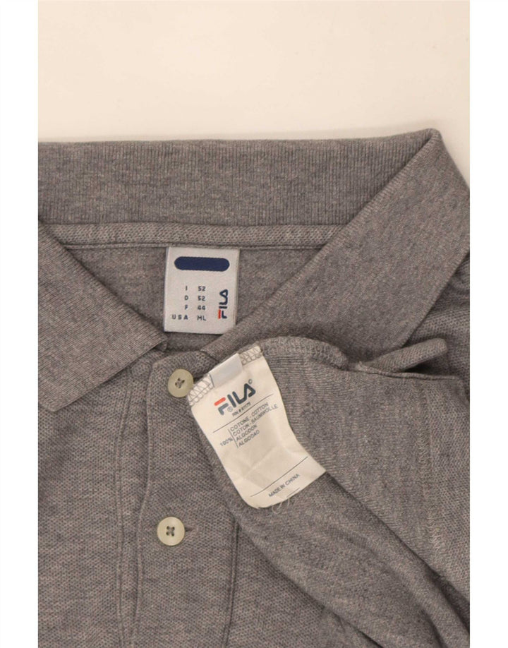 Fila Polo Homme Gris Moyen Moucheté Coton