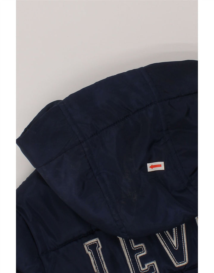 Levi's Veste matelassée à capuche graphique pour garçon 7-8 ans Bleu marine Polyester