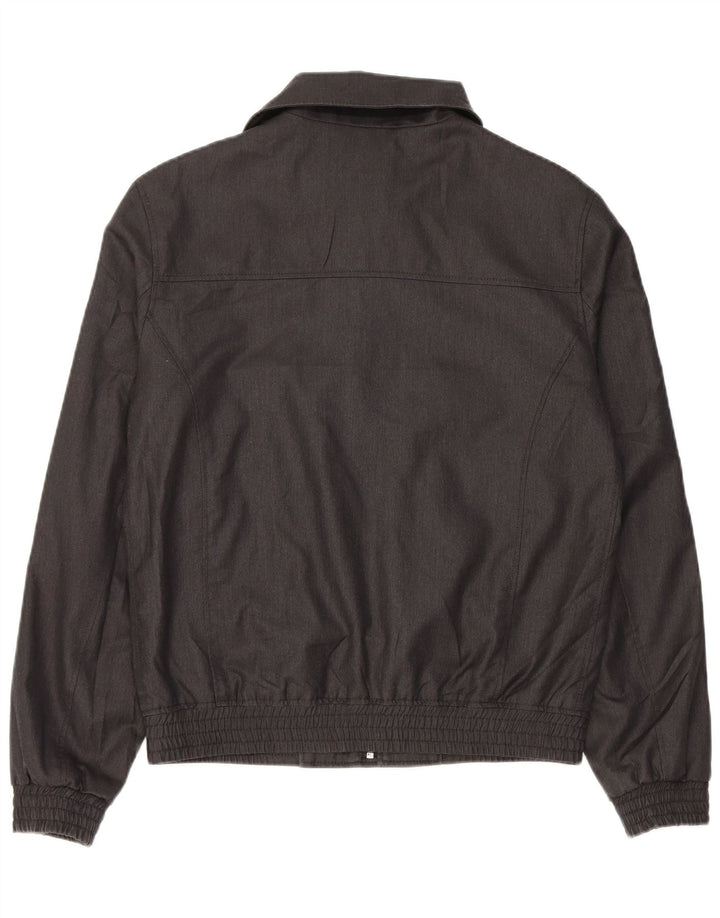 Zara Veste Bomber Double Boutonnage Homme UK 38 Gris Moyen Polyester