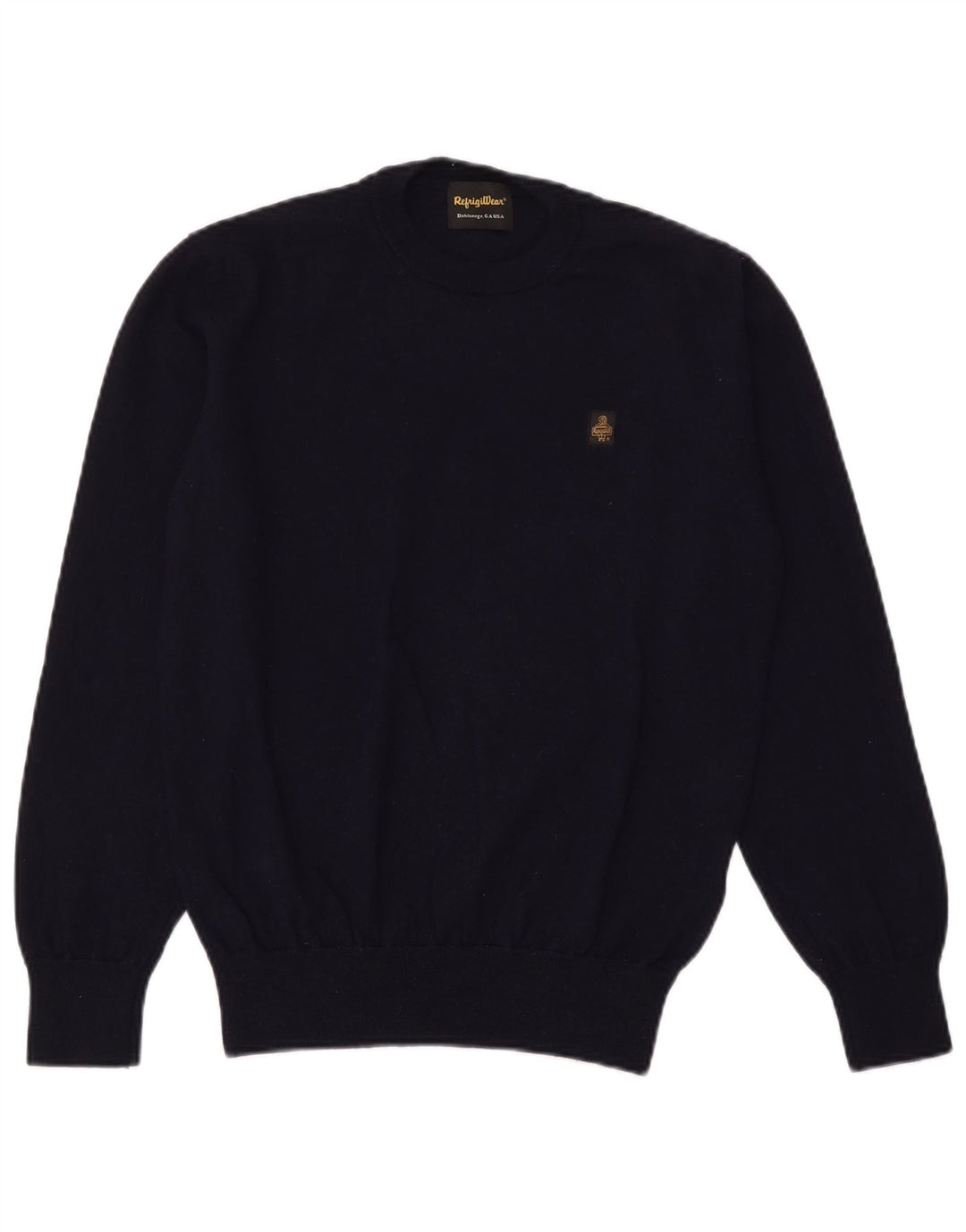 Refrigiwear Pull à col rond pour homme XL en laine bleu marine