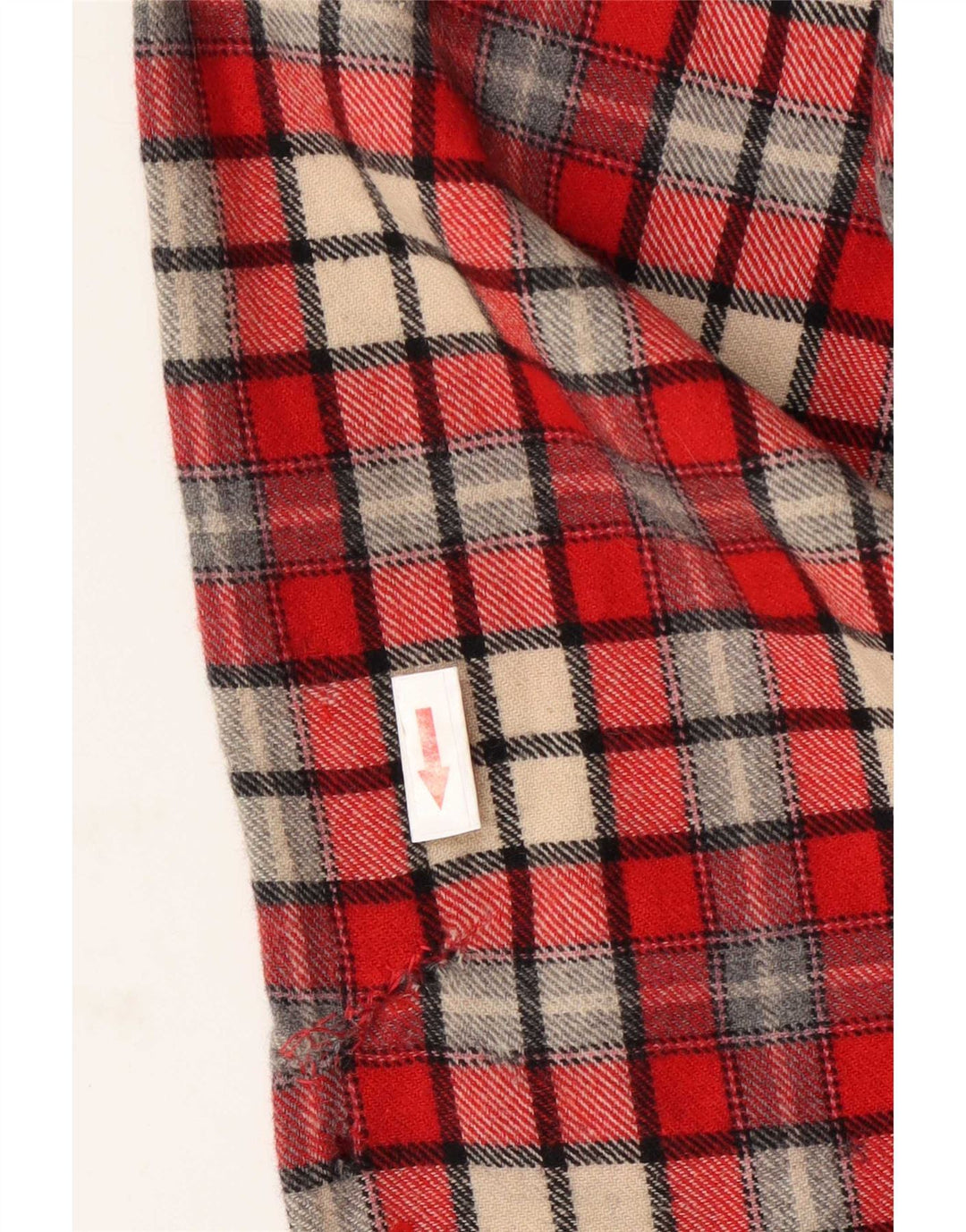 vintage Chemise en flanelle homme XL Laine à carreaux rouges