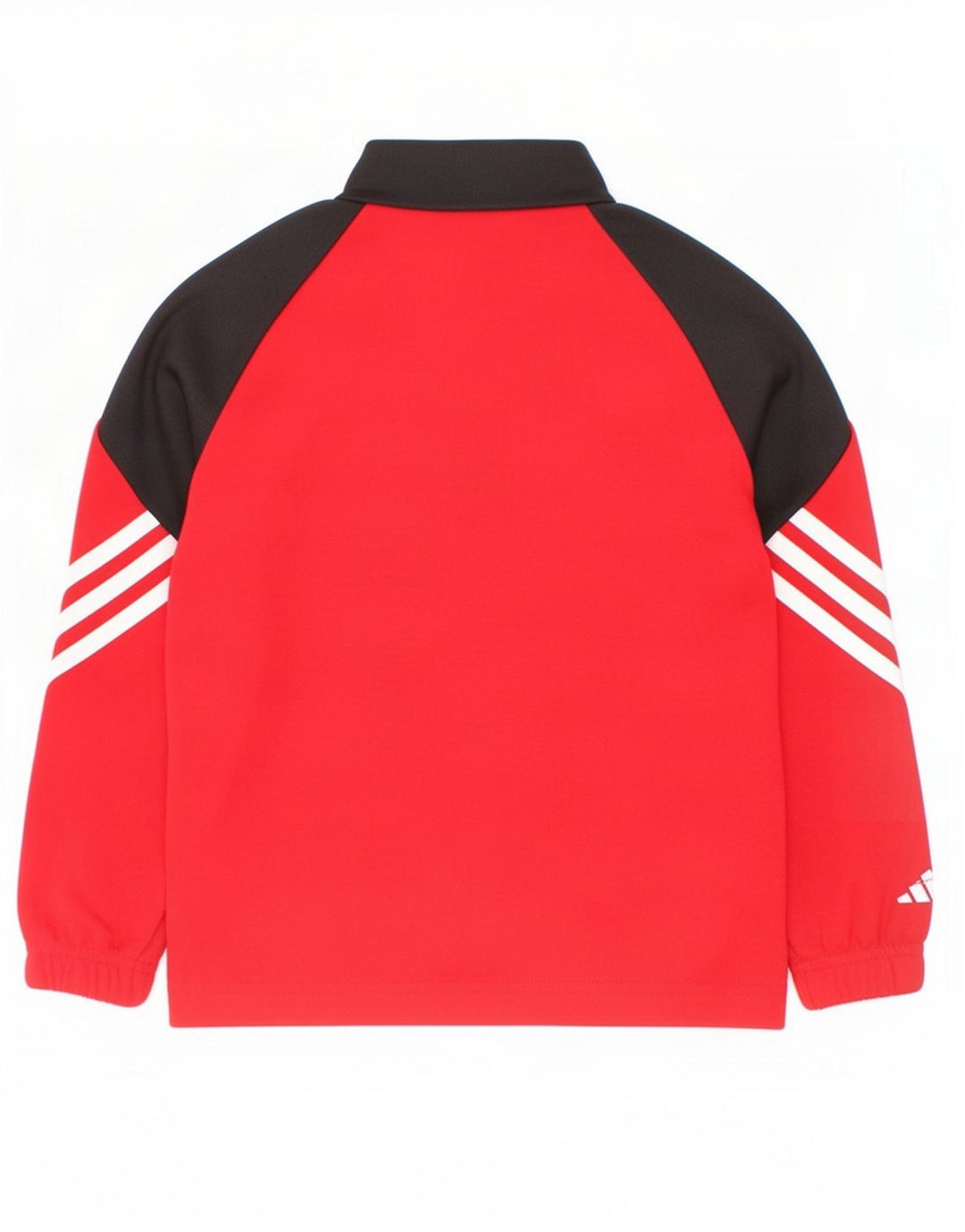 Adidas Haut de survêtement à col zippé pour garçon 5-6 ans XS Rouge Colourblock