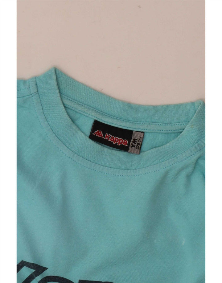 Kappa T-Shirt Graphique Garçon 8-9 Ans Bleu Moyen