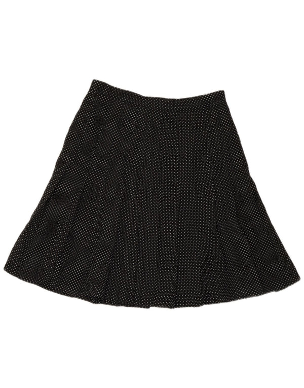 Momenti Jupe trapèze plissée pour femme W28 Noir moyen à pois