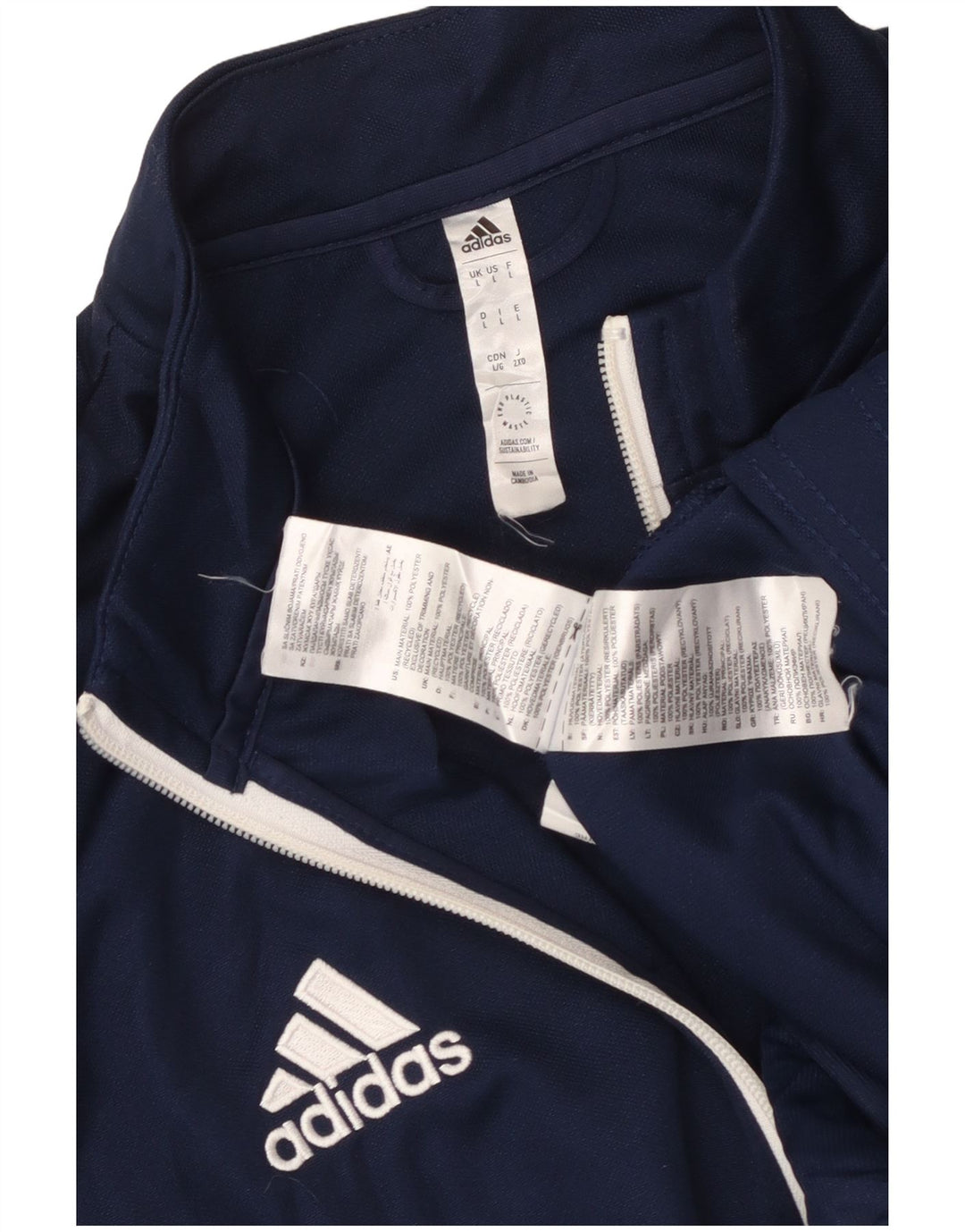 Adidas Hommes Aeroready Survêtement Top Veste Grand Bleu Marine Polyester