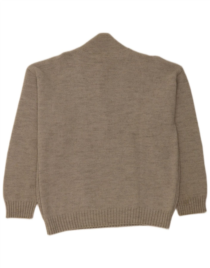Elite Pull col boutonné pour homme en laine gris moyen