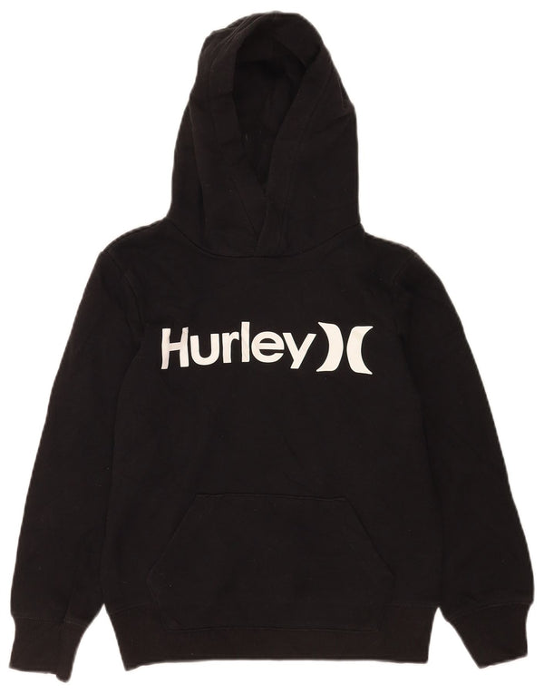 Hurley Pull à capuche graphique pour garçon 7-8 ans Petit Noir Coton