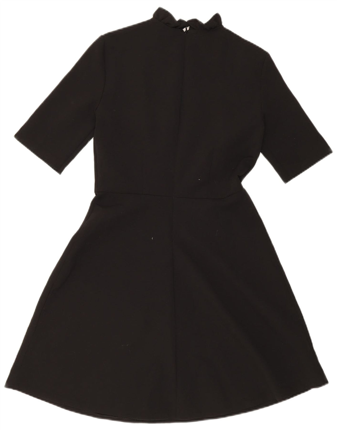ZARA Robe trapèze pour femme UK 10 Petit polyester floral noir