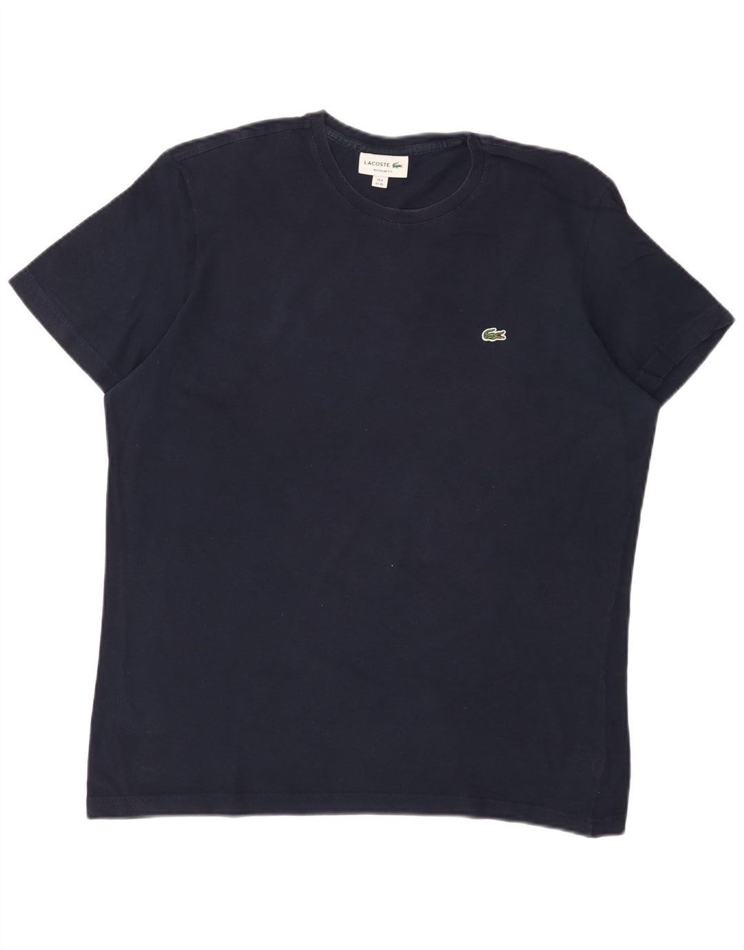 Lacoste Hommes Regular Fit T-Shirt Top Taille 6 XL Bleu Marine Coton