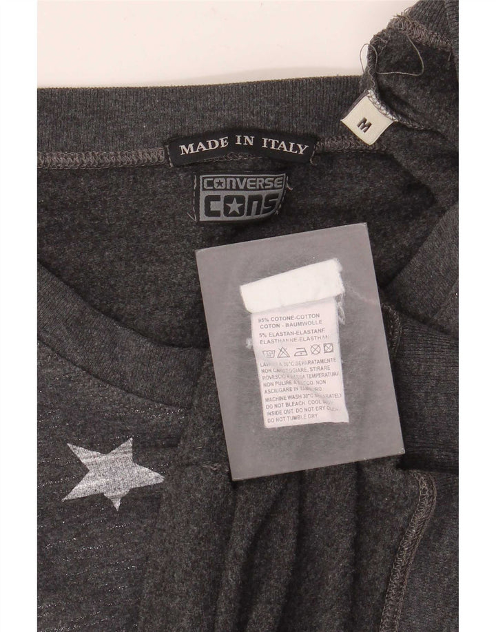 Converse Sweat-shirt graphique pour femme UK 12 Gris moyen moucheté