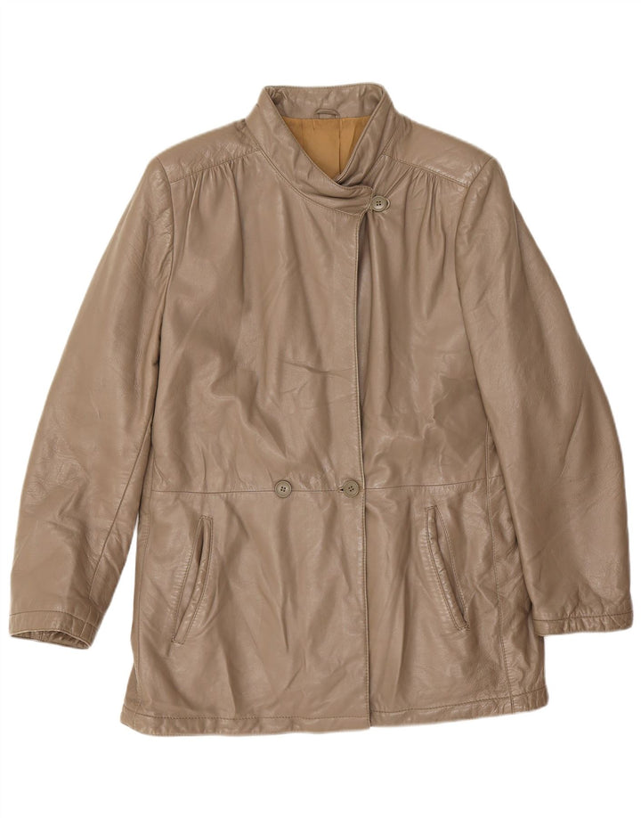 Bignami Veste en Cuir Femme IT 44 Gris Moyen